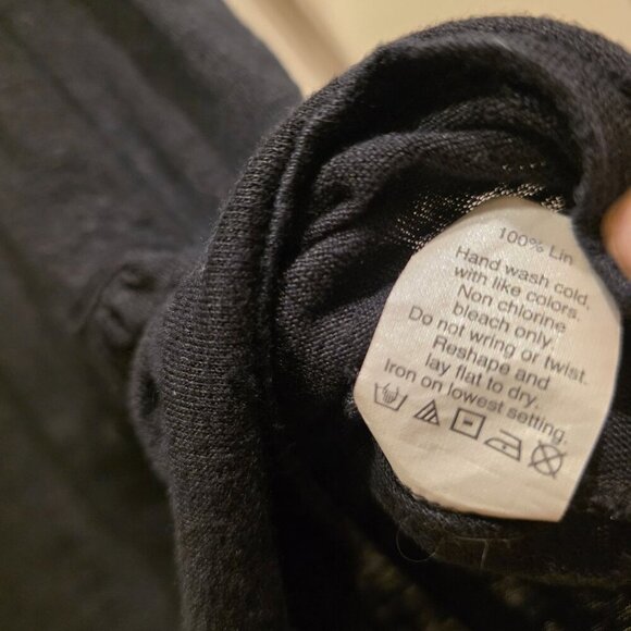 Madewell Womens Black Linen Peplum Top Size XL - Picture 11 of 11